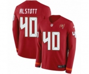 Youth Nike Tampa Bay Buccaneers #40 Mike Alstott Limited Red Therma Long Sleeve NFL Jersey