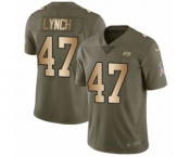 Youth Nike Tampa Bay Buccaneers #47 John Lynch Limited Olive Gold 2017 Salute to Service NFL Jersey