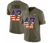 Youth Nike Tampa Bay Buccaneers #47 John Lynch Limited Olive USA Flag 2017 Salute to Service NFL Jersey