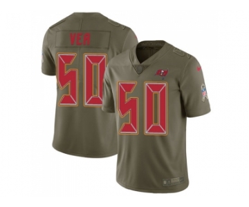 Youth Nike Tampa Bay Buccaneers #50 Vita Vea Olive Stitched NFL Limited 2017 Salute to Service Jersey