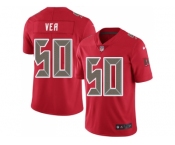 Youth Nike Tampa Bay Buccaneers #50 Vita Vea Red Stitched NFL Limited Rush Jersey