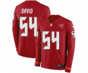 Youth Nike Tampa Bay Buccaneers #54 Lavonte David Limited Red Therma Long Sleeve NFL Jersey