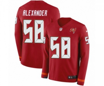 Youth Nike Tampa Bay Buccaneers #58 Kwon Alexander Limited Red Therma Long Sleeve NFL Jersey