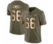 Youth Nike Tampa Bay Buccaneers #66 Ryan Jensen Limited Olive Gold 2017 Salute to Service NFL Jersey