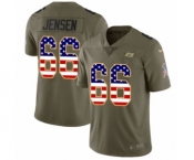 Youth Nike Tampa Bay Buccaneers #66 Ryan Jensen Limited Olive USA Flag 2017 Salute to Service NFL Jersey