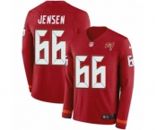 Youth Nike Tampa Bay Buccaneers #66 Ryan Jensen Limited Red Therma Long Sleeve NFL Jersey