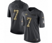 Youth Nike Tampa Bay Buccaneers #7 Chandler Catanzaro Limited Black 2016 Salute to Service NFL Jersey