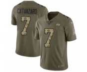 Youth Nike Tampa Bay Buccaneers #7 Chandler Catanzaro Limited Olive Camo 2017 Salute to Service NFL Jersey