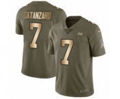 Youth Nike Tampa Bay Buccaneers #7 Chandler Catanzaro Limited Olive Gold 2017 Salute to Service NFL Jersey