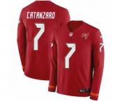 Youth Nike Tampa Bay Buccaneers #7 Chandler Catanzaro Limited Red Therma Long Sleeve NFL Jersey