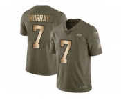 Youth Nike Tampa Bay Buccaneers #7 Patrick Murray Limited Olive Gold 2017 Salute to Service NFL Jersey