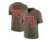 Youth Nike Tampa Bay Buccaneers #74 Ali Marpet Limited Olive 2017 Salute to Service NFL Jersey