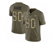 Youth Nike Tampa Bay Buccaneers #90 Chris Baker Limited Olive Camo 2017 Salute to Service NFL Jersey