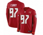 Youth Nike Tampa Bay Buccaneers #97 Vinny Curry Limited Red Therma Long Sleeve NFL Jersey