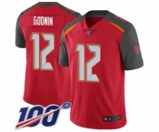 Youth Tampa Bay Buccaneers #12 Chris Godwin Red Team Color Vapor Untouchable Limited Player 100th Season Football Jersey