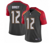 Youth Tampa Bay Buccaneers #12 Tom Brady Limited Gray Inverted Legend Football Jersey