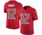 Youth Tampa Bay Buccaneers #12 Tom Brady Limited Red Rush Vapor Untouchable Football Jersey