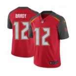 Youth Tampa Bay Buccaneers #12 Tom Brady Red Team Color Vapor Untouchable Limited Player Football Jersey