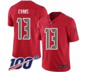 Youth Tampa Bay Buccaneers #13 Mike Evans Limited Red Rush Vapor Untouchable 100th Season Football Jersey