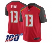 Youth Tampa Bay Buccaneers #13 Mike Evans Red Team Color Vapor Untouchable Limited Player 100th Season Football Jersey