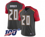 Youth Tampa Bay Buccaneers #20 Ronde Barber Limited Gray Inverted Legend 100th Season Football Jersey