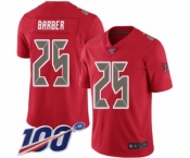 Youth Tampa Bay Buccaneers #25 Peyton Barber Limited Red Rush Vapor Untouchable 100th Season Football Jersey