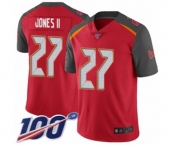 Youth Tampa Bay Buccaneers #27 Ronald Jones II Red Team Color Vapor Untouchable Limited Player 100th Season Football Jersey