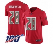 Youth Tampa Bay Buccaneers #28 Vernon Hargreaves III Limited Red Rush Vapor Untouchable 100th Season Football Jersey