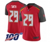 Youth Tampa Bay Buccaneers #29 Ryan Smith Red Team Color Vapor Untouchable Limited Player 100th Season Football Jersey