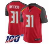 Youth Tampa Bay Buccaneers #31 Jordan Whitehead Red Team Color Vapor Untouchable Limited Player 100th Season Football Jersey