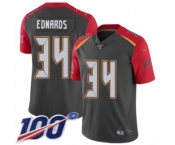 Youth Tampa Bay Buccaneers #34 Mike Edwards Limited Gray Inverted Legend 100th Season Football Jersey