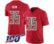 Youth Tampa Bay Buccaneers #35 Jamel Dean Limited Red Rush Vapor Untouchable 100th Season Football Jersey