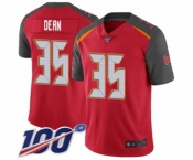 Youth Tampa Bay Buccaneers #35 Jamel Dean Red Team Color Vapor Untouchable Limited Player 100th Season Football Jersey