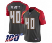 Youth Tampa Bay Buccaneers #40 Mike Alstott Limited Gray Inverted Legend 100th Season Football Jersey