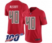 Youth Tampa Bay Buccaneers #40 Mike Alstott Limited Red Rush Vapor Untouchable 100th Season Football Jersey