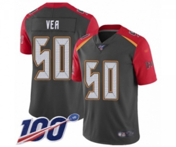 Youth Tampa Bay Buccaneers #50 Vita Vea Limited Gray Inverted Legend 100th Season Football Jersey