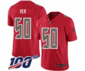 Youth Tampa Bay Buccaneers #50 Vita Vea Limited Red Rush Vapor Untouchable 100th Season Football Jersey