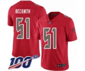 Youth Tampa Bay Buccaneers #51 Kendell Beckwith Limited Red Rush Vapor Untouchable 100th Season Football Jersey