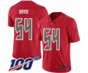 Youth Tampa Bay Buccaneers #54 Lavonte David Limited Red Rush Vapor Untouchable 100th Season Football Jersey