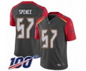 Youth Tampa Bay Buccaneers #57 Noah Spence Limited Gray Inverted Legend 100th Season Football Jersey