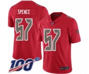 Youth Tampa Bay Buccaneers #57 Noah Spence Limited Red Rush Vapor Untouchable 100th Season Football Jersey