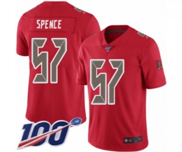 Youth Tampa Bay Buccaneers #57 Noah Spence Limited Red Rush Vapor Untouchable 100th Season Football Jersey