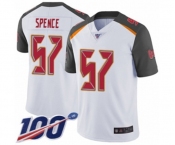 Youth Tampa Bay Buccaneers #57 Noah Spence White Vapor Untouchable Limited Player 100th Season Football Jersey