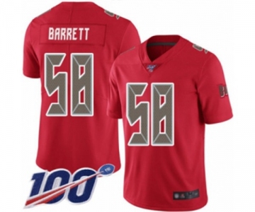 Youth Tampa Bay Buccaneers #58 Shaquil Barrett Limited Red Rush Vapor Untouchable 100th Season Football Jersey