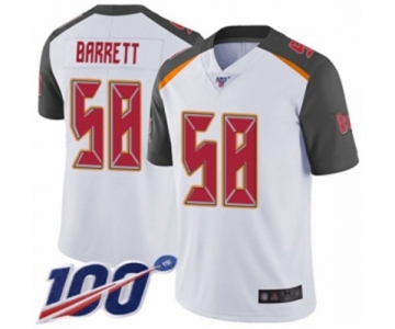 Youth Tampa Bay Buccaneers #58 Shaquil Barrett White Vapor Untouchable Limited Player 100th Season Football Jersey