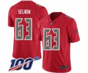 Youth Tampa Bay Buccaneers #63 Lee Roy Selmon Limited Red Rush Vapor Untouchable 100th Season Football Jersey