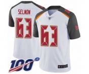 Youth Tampa Bay Buccaneers #63 Lee Roy Selmon White Vapor Untouchable Limited Player 100th Season Football Jersey