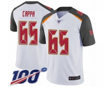 Youth Tampa Bay Buccaneers #65 Alex Cappa White Vapor Untouchable Limited Player 100th Season Football Jersey