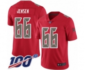 Youth Tampa Bay Buccaneers #66 Ryan Jensen Limited Red Rush Vapor Untouchable 100th Season Football Jersey