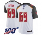 Youth Tampa Bay Buccaneers #69 Demar Dotson White Vapor Untouchable Limited Player 100th Season Football Jersey